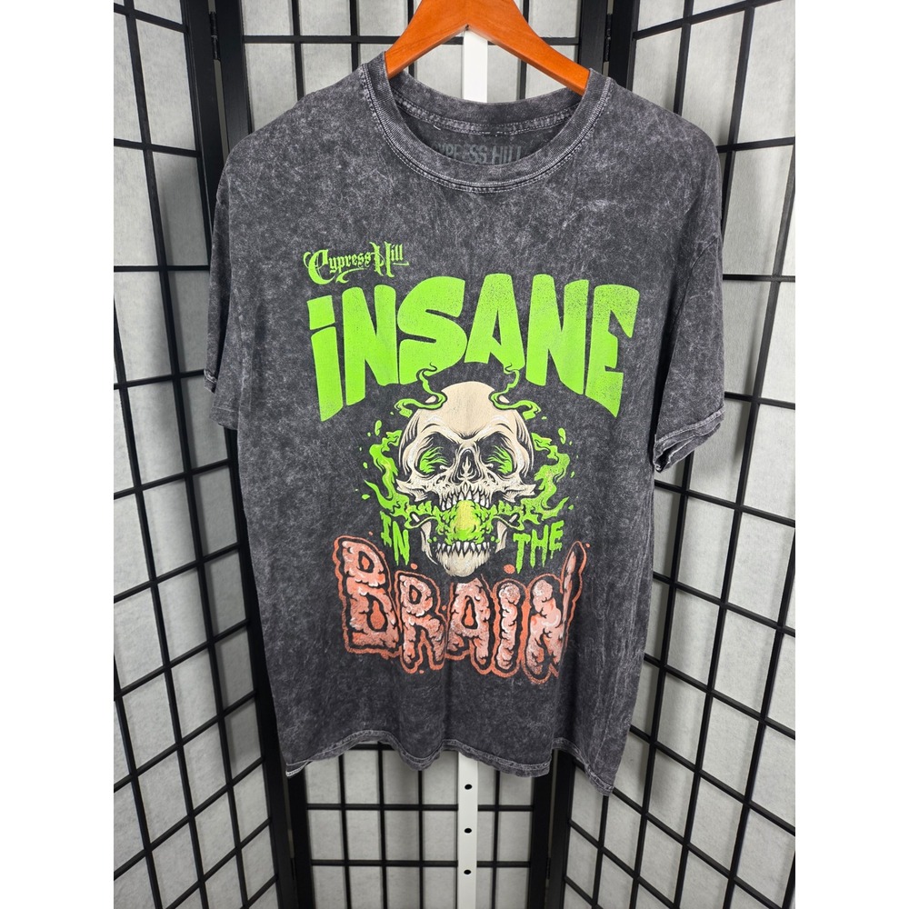 Cypress Hill Insane in the Brain Acid Wash Graphic Tee Shirt Mens XL